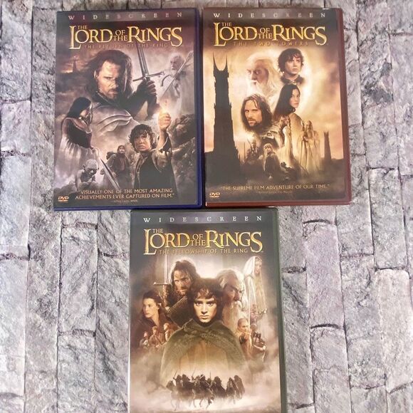 The Lord Of The Rings The Motion Picture Trilogy Wide Screen DVD Set of Three - Picture 5 of 8